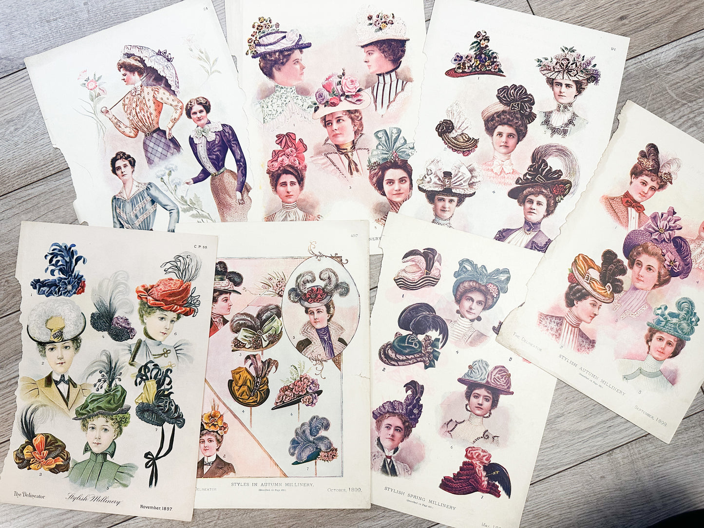 Vintage Fashion Prints (Set of 7)