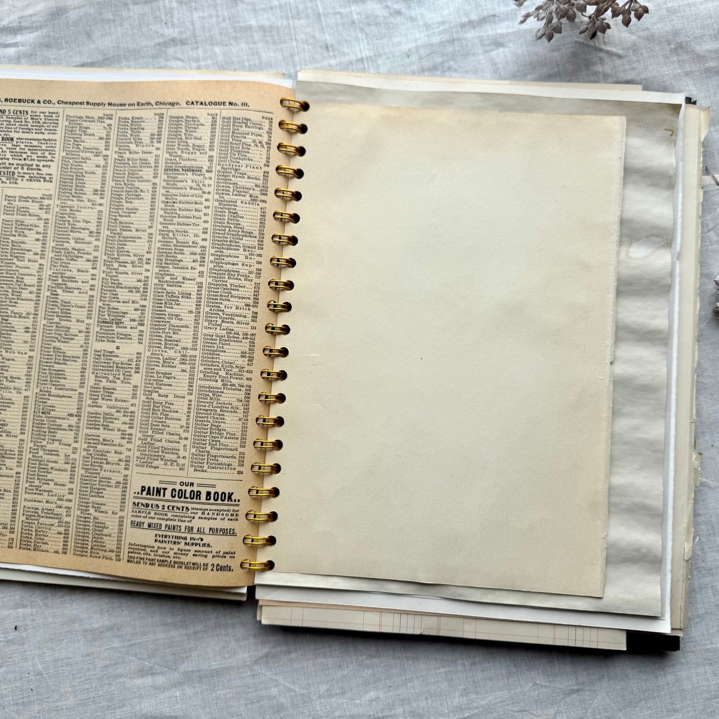 Vintage Mixed Media Journal- 9x12 inches