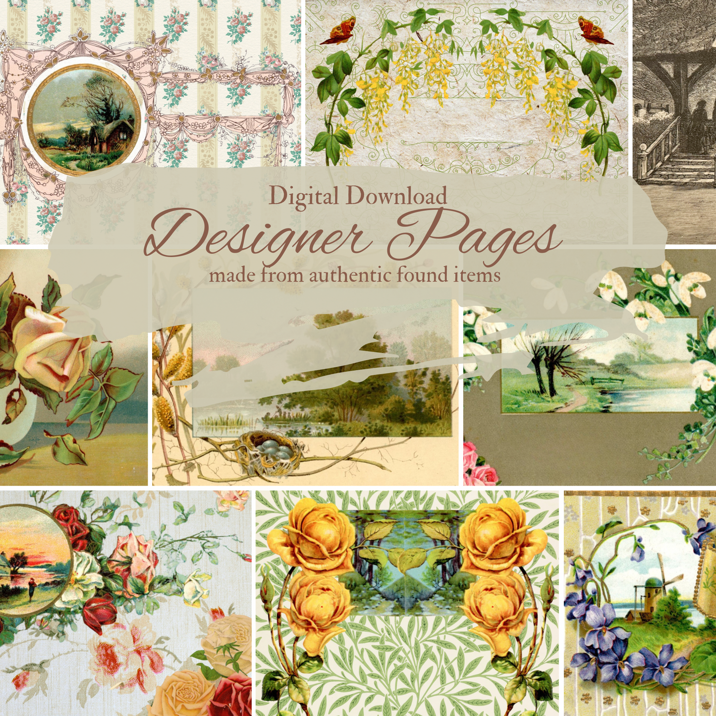 Vintage Postcards Two- Digital Download