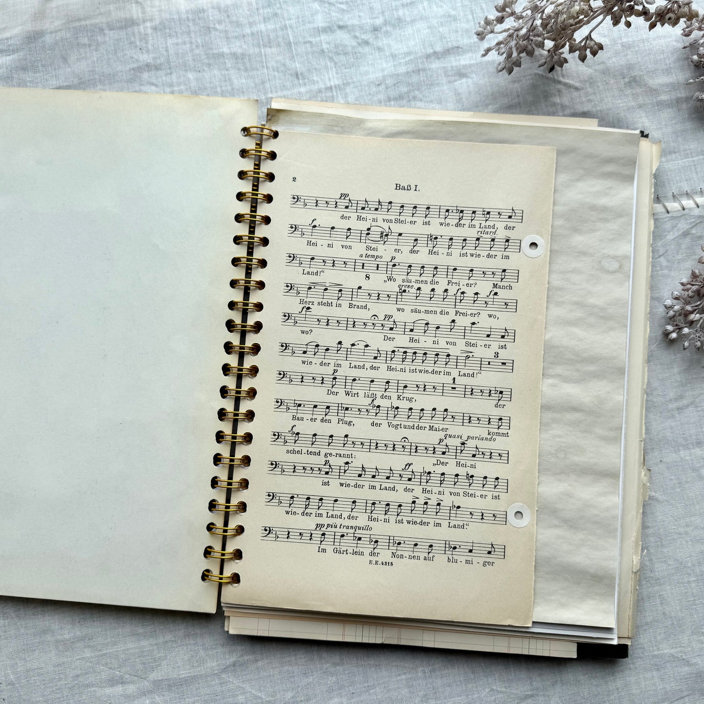 Vintage Mixed Media Journal- 9x12 inches