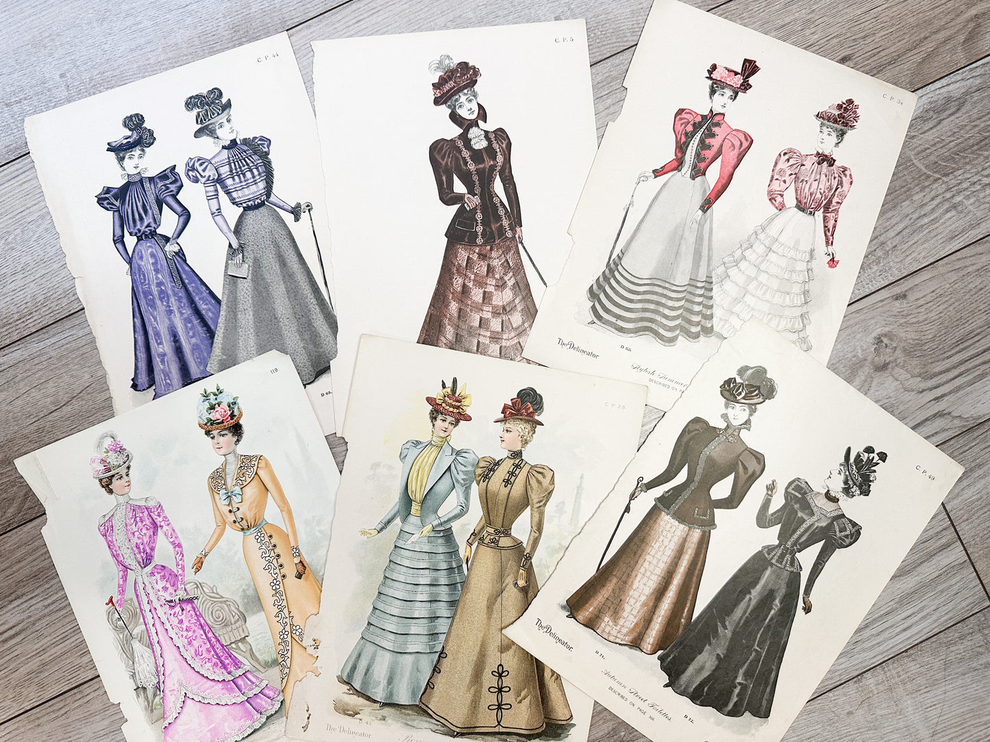 Vintage Fashion Prints (Set of 6)