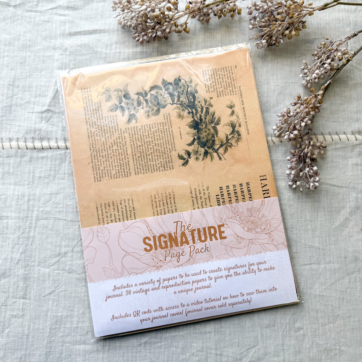 Junk Journal Page Pack- Signature Pages