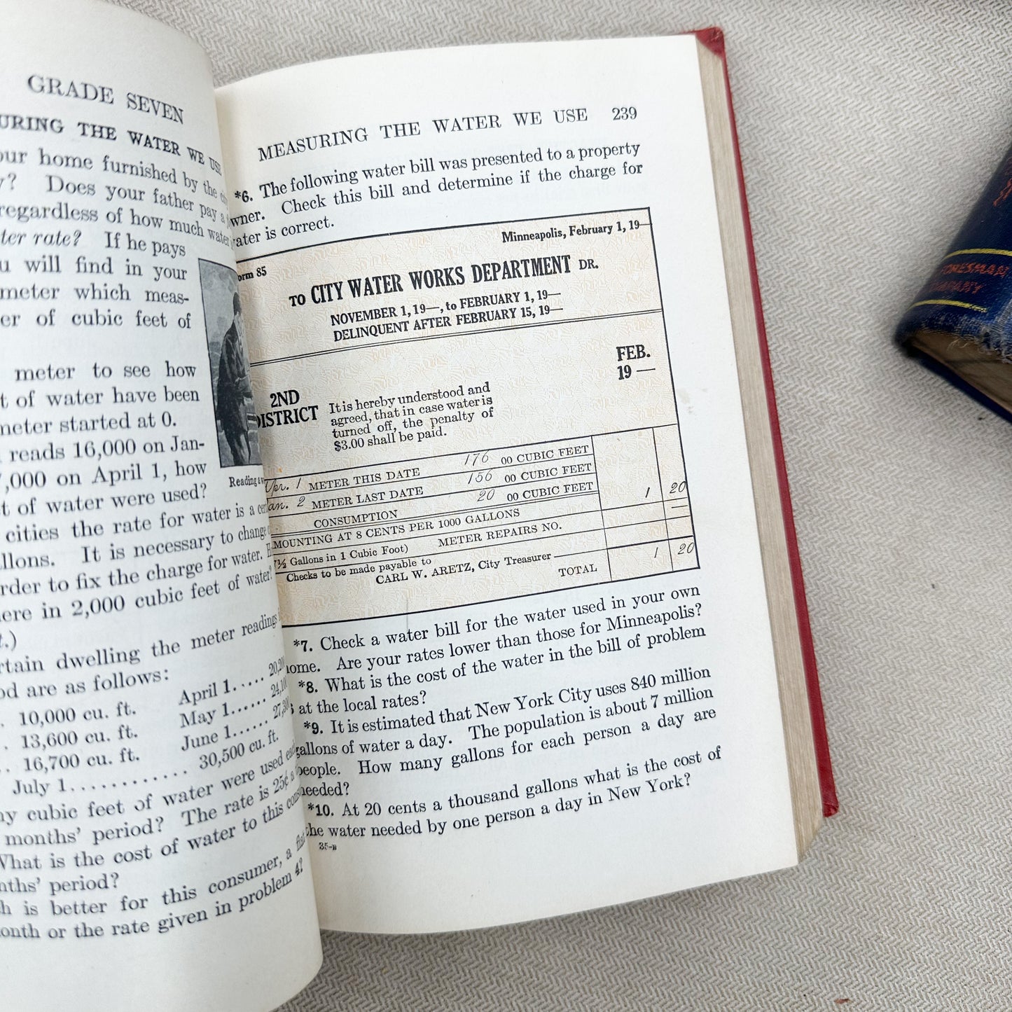 Set of Vintage School Books