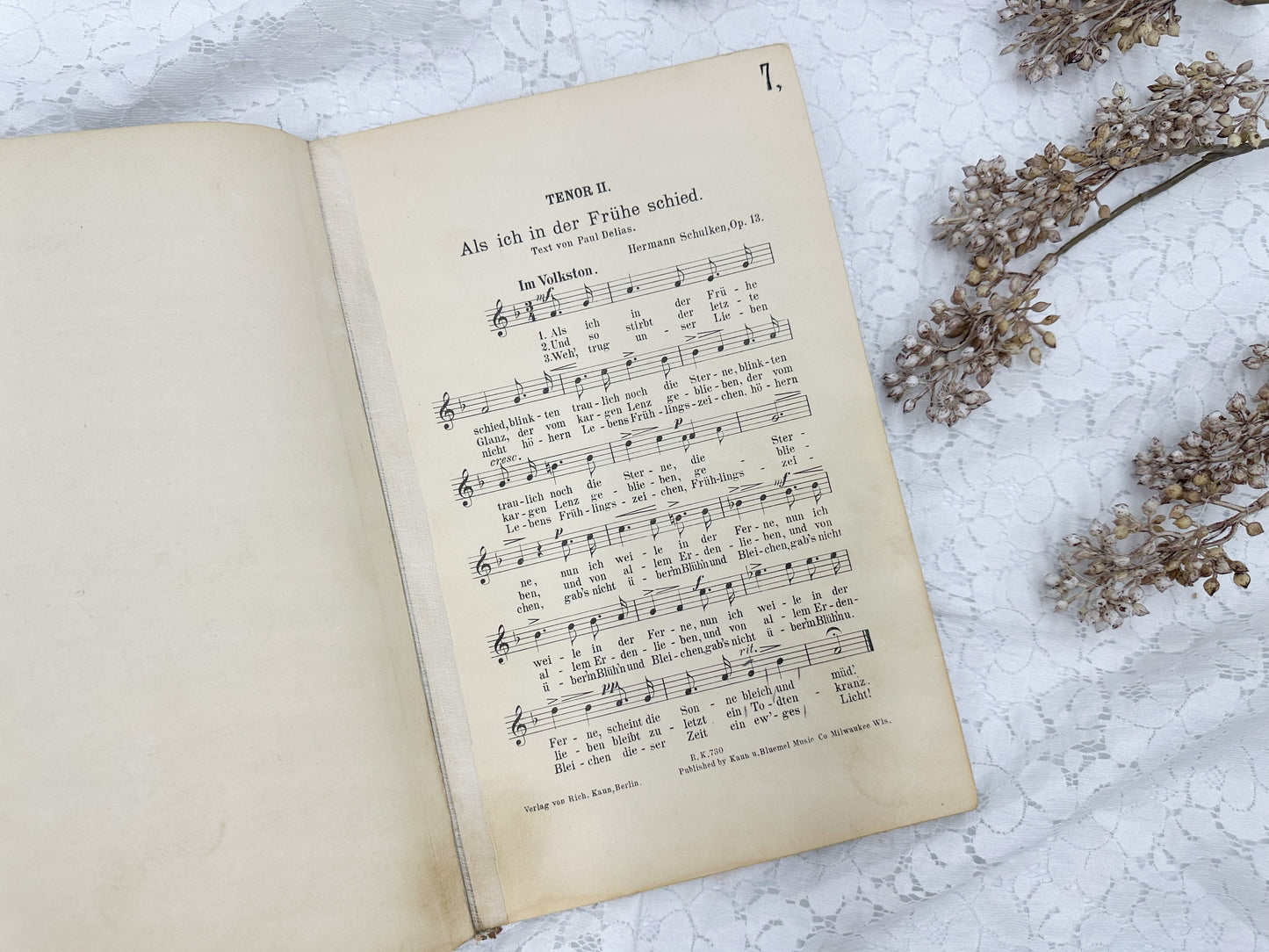 Vintage German Music Book