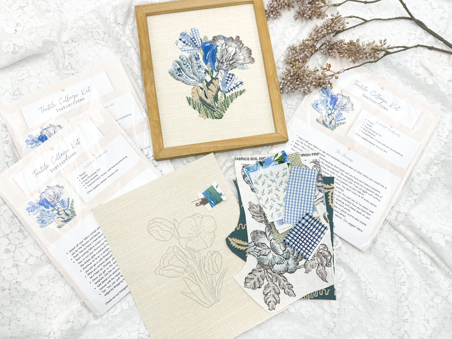 Textile Collage Kit- Floral