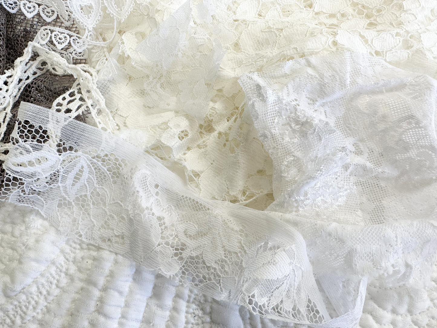 Coordinated Lace, Ribbon, and Fabric