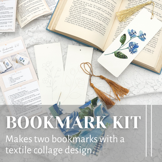 Bookmark Making Kit- Textile Collage Style