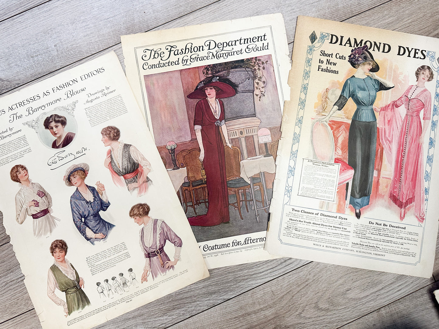 Vintage Fashion Prints (Set of 3)