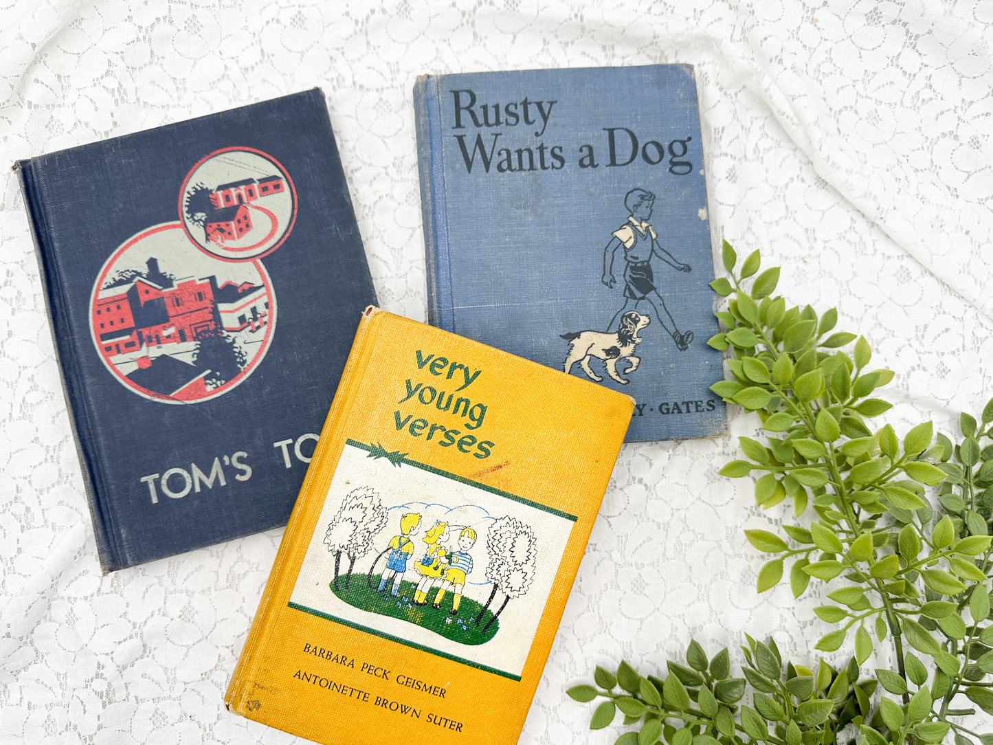Vintage Textbooks (Set of 3)