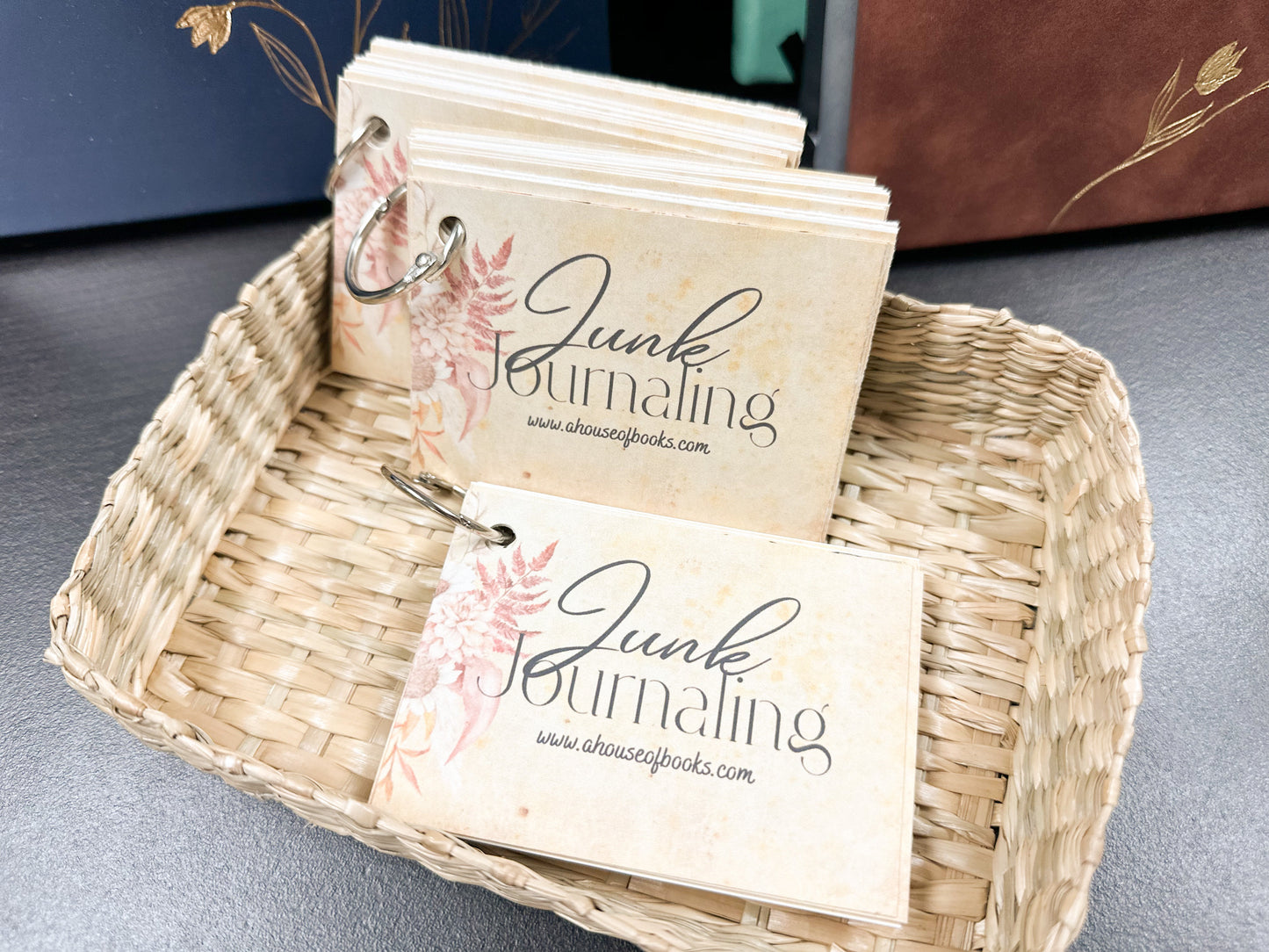 Floral Journal Kit with One of a Kind Journal and Ephemera