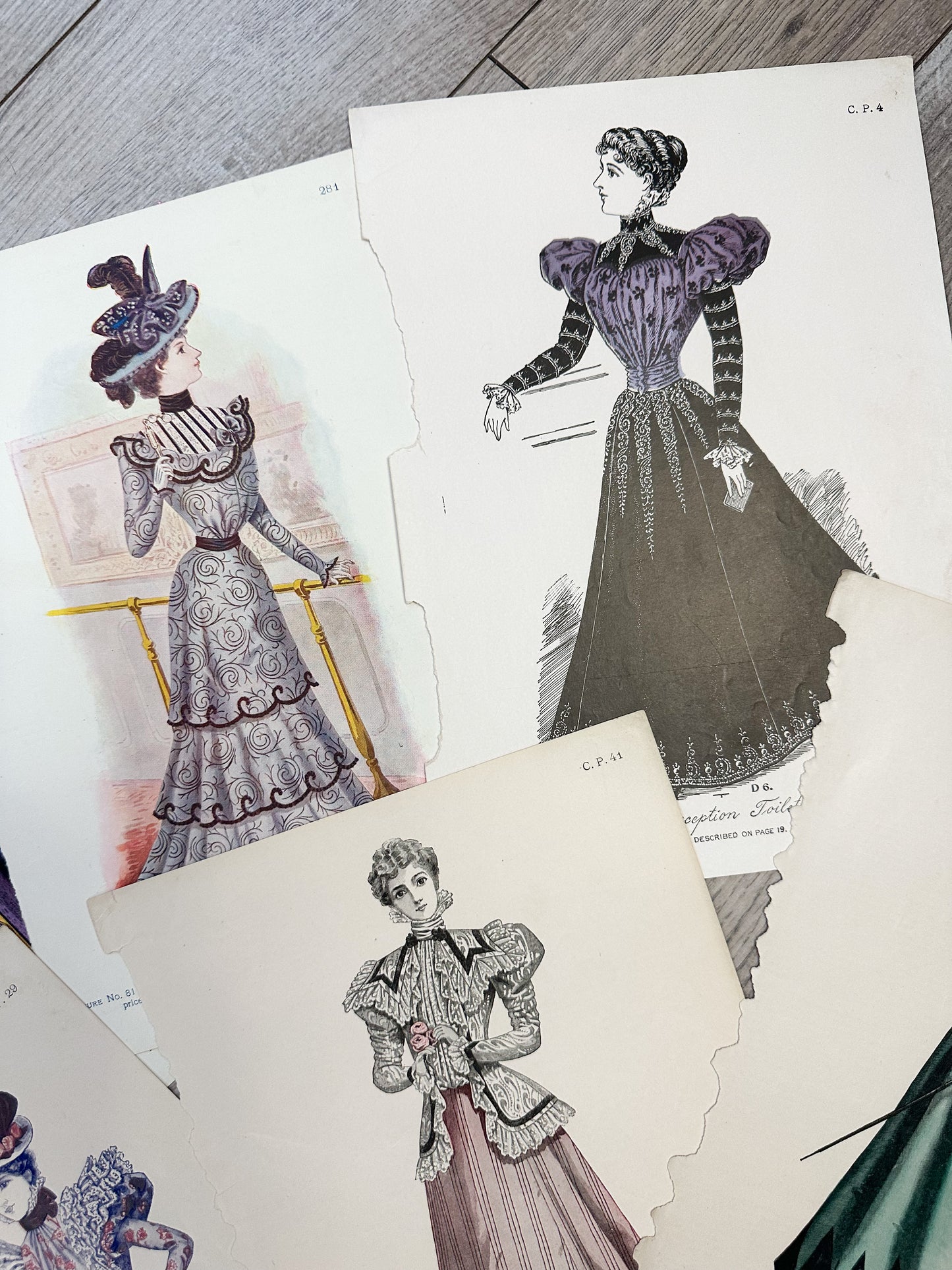Vintage Fashion Prints (Set of 6)