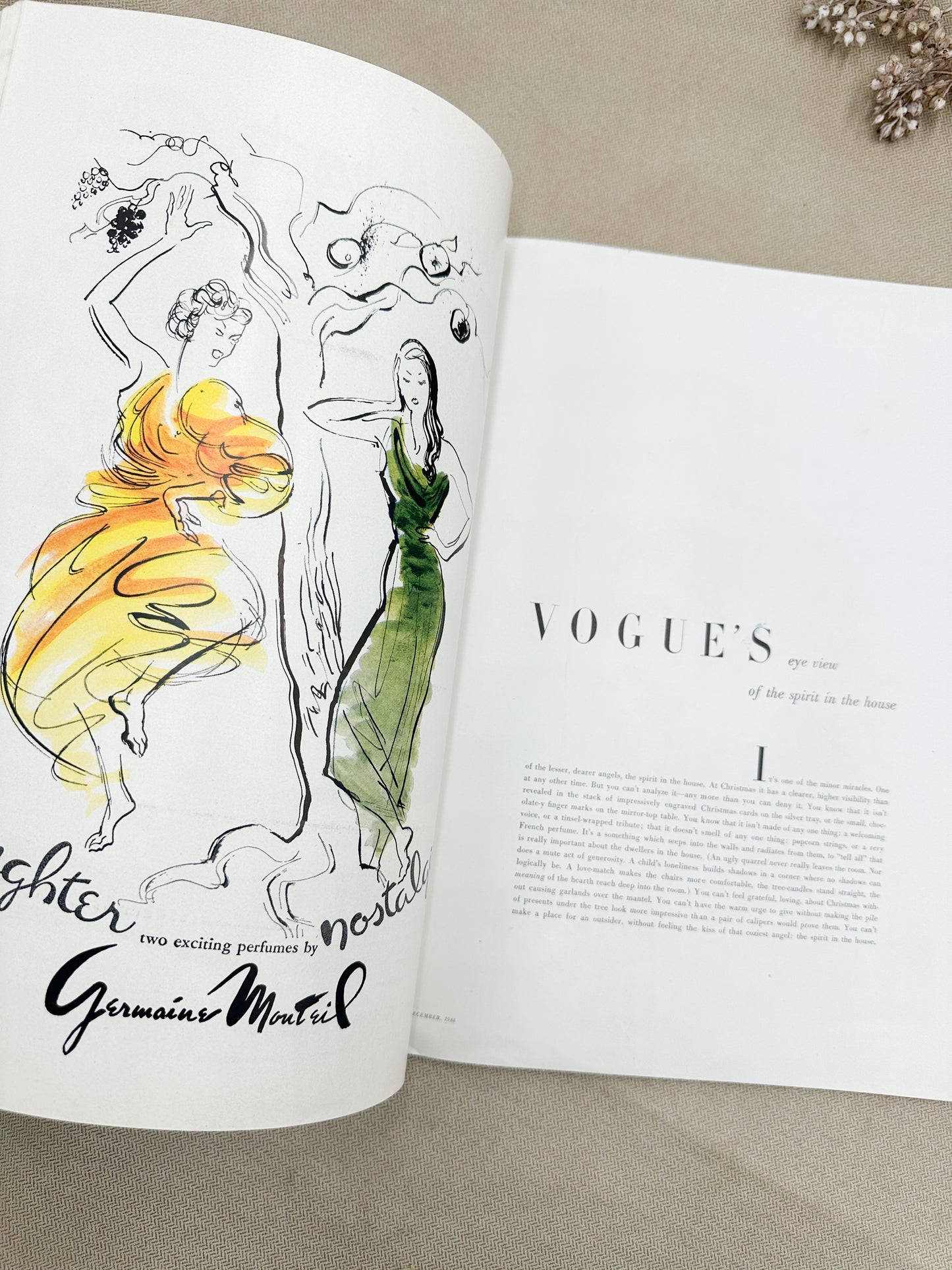 Vintage Vogue Magazine (204 pages)