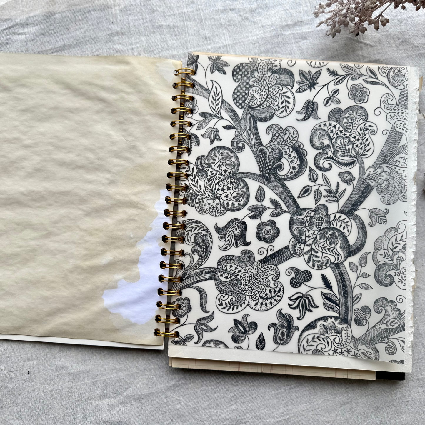 Vintage Mixed Media Journal- 9x12 inches