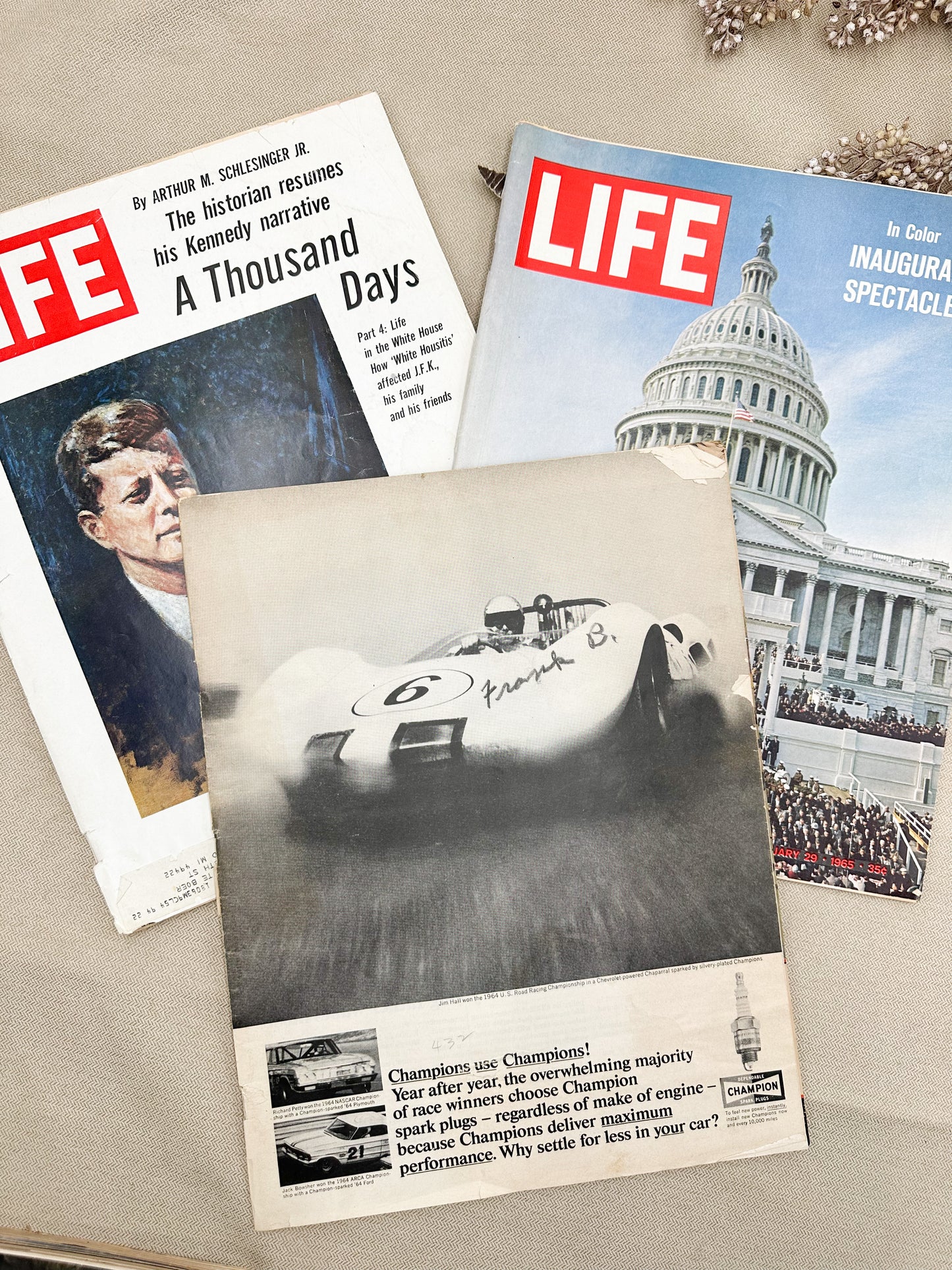 Three Vintage Life Magazines