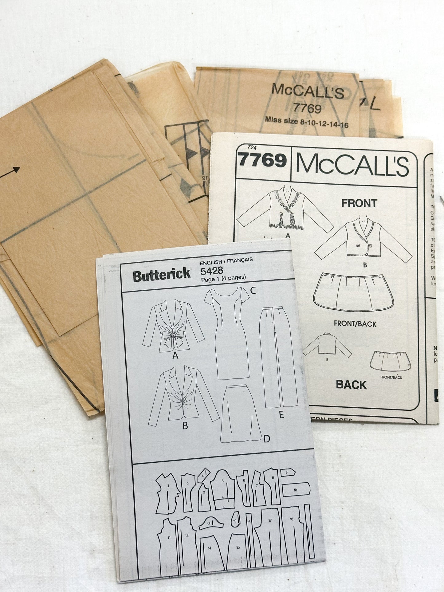 Assorted Vintage Patterns and Instruction Sheets