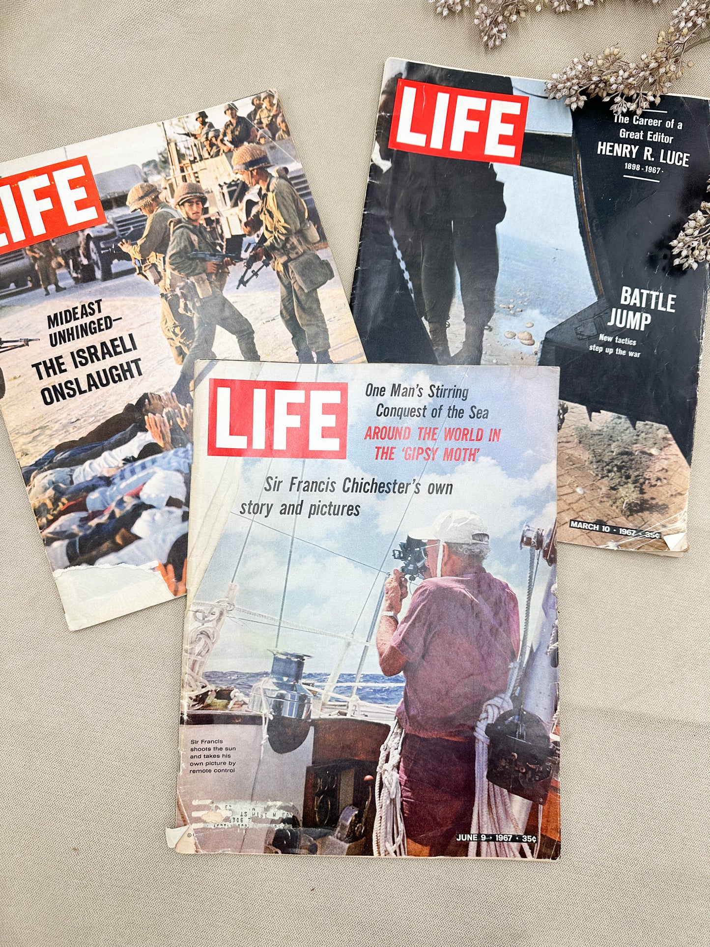 Set of Three Vintage Life Magazines