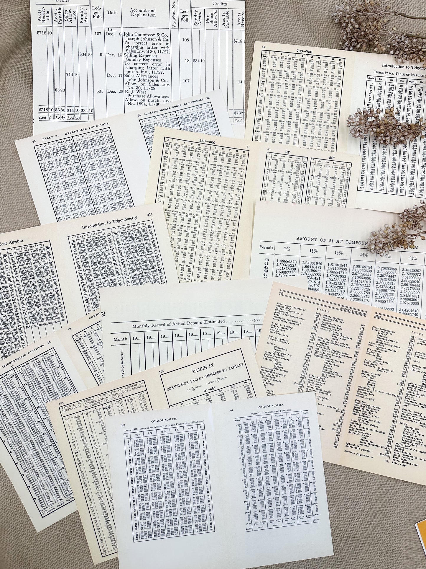 Tables Paper Pack- Paper, Tags, Tabs, and Pockets
