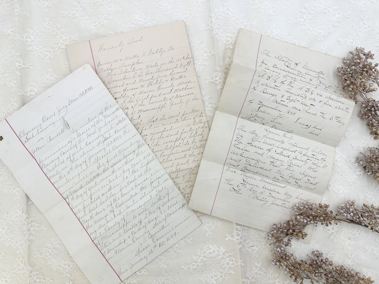 Vintage Writing Papers (Set of 5)