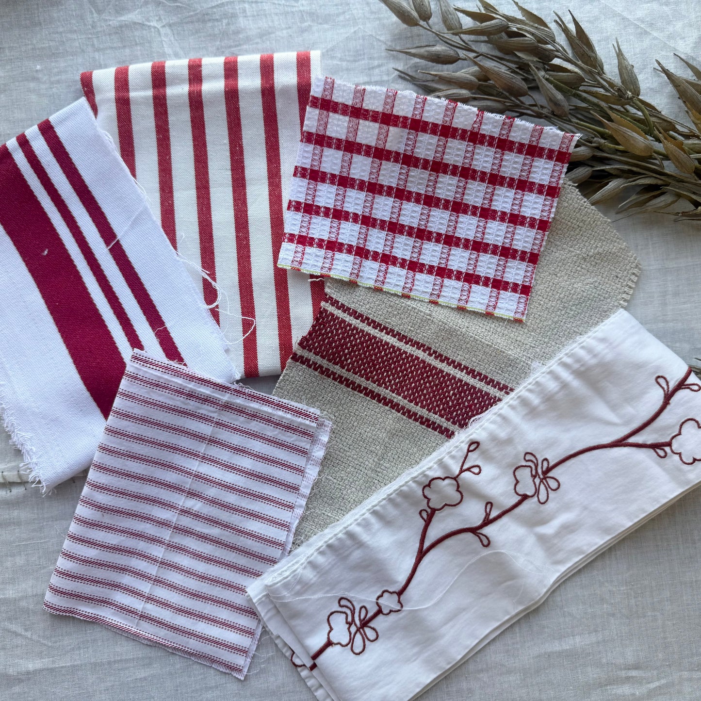 Vintage Red Fabric Bundle