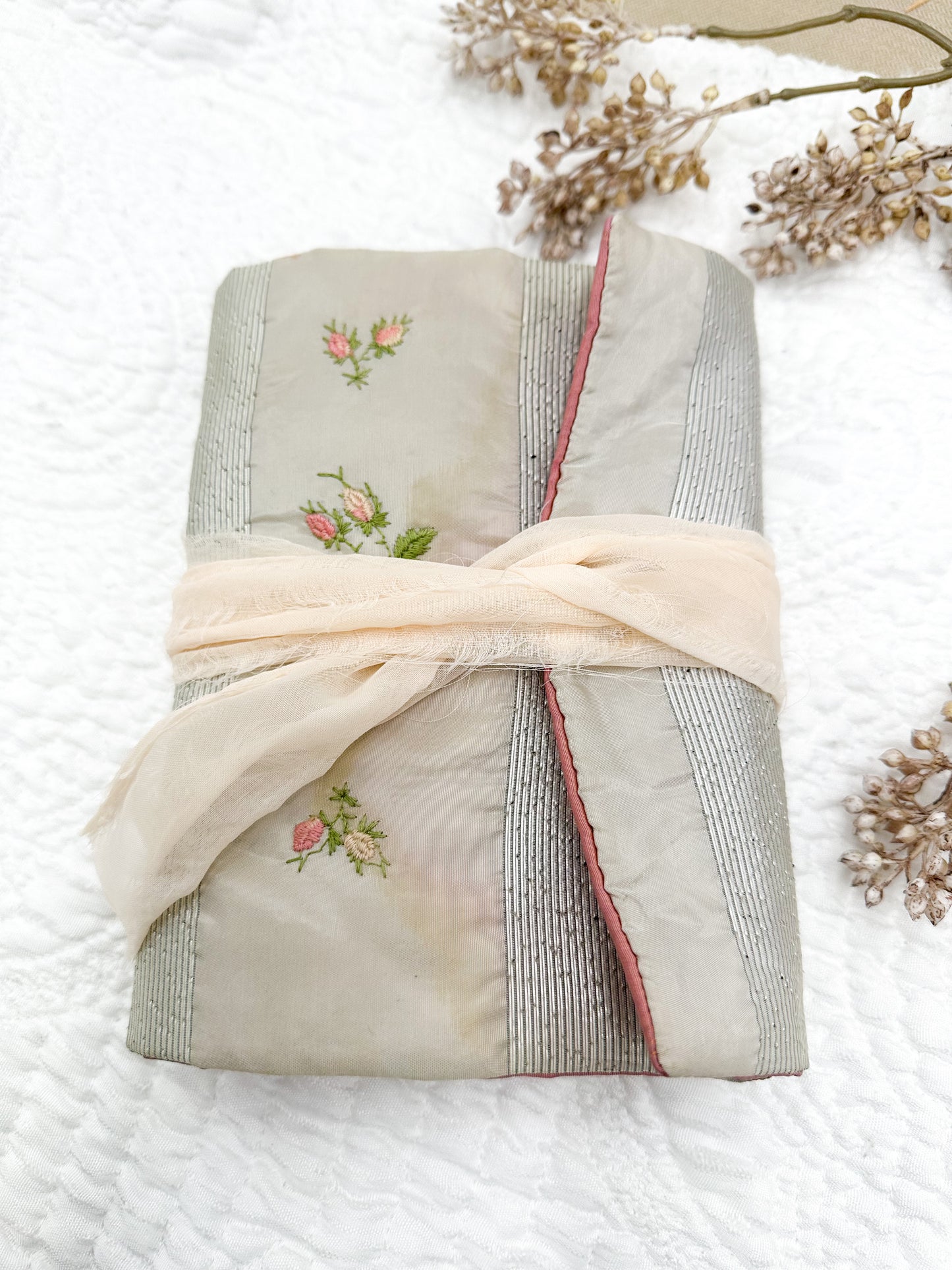 Handmade Journal with Vintage Linen