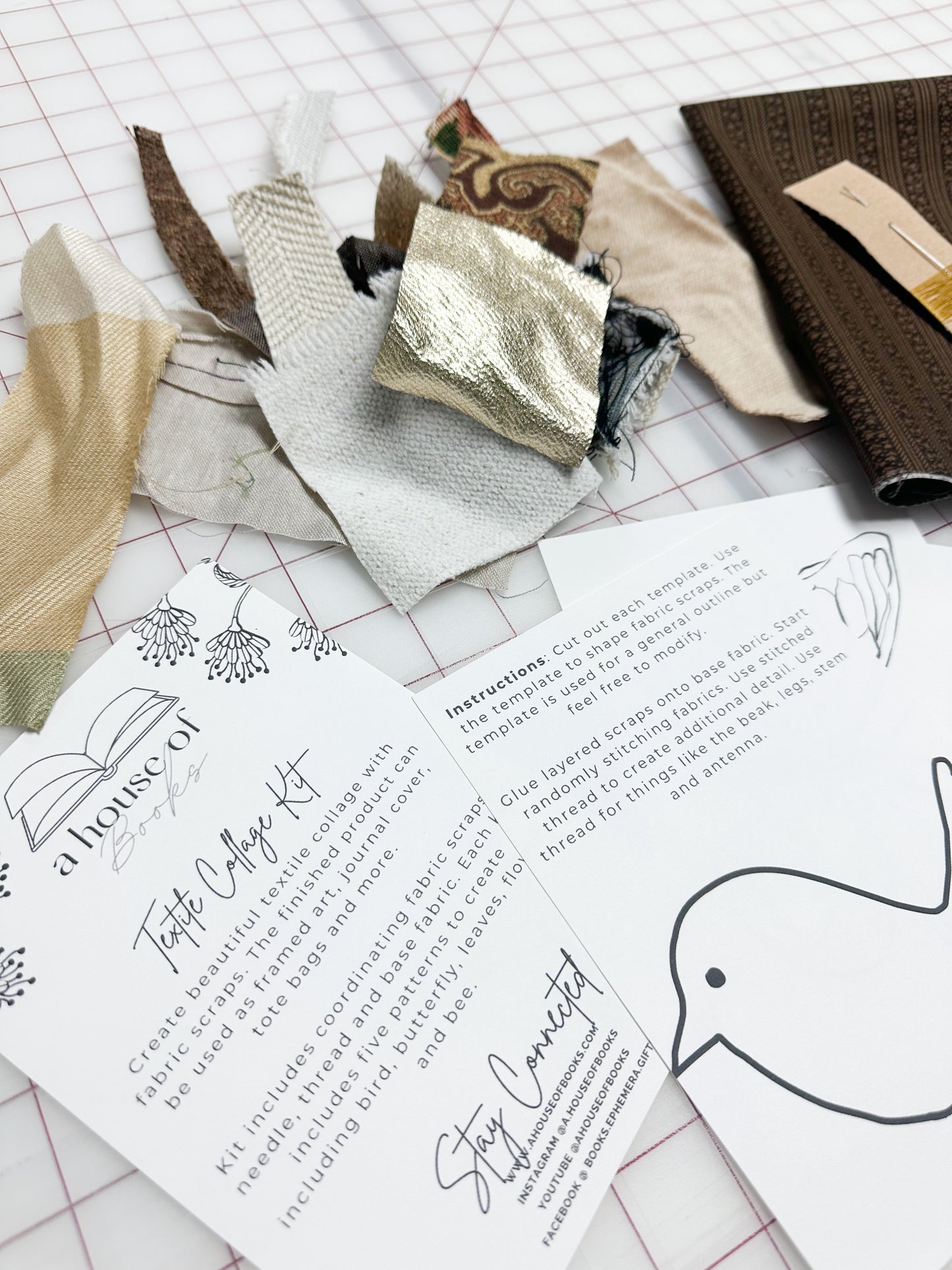 Textile Collage Kit (5 Designs)