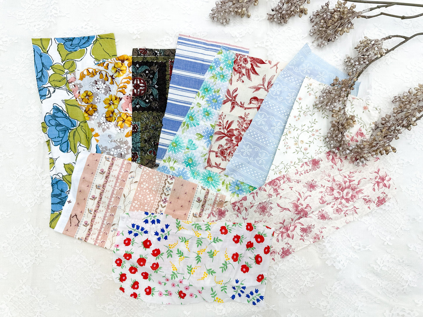 Printed Fabric Bundle- Great for freezer paper envelopes