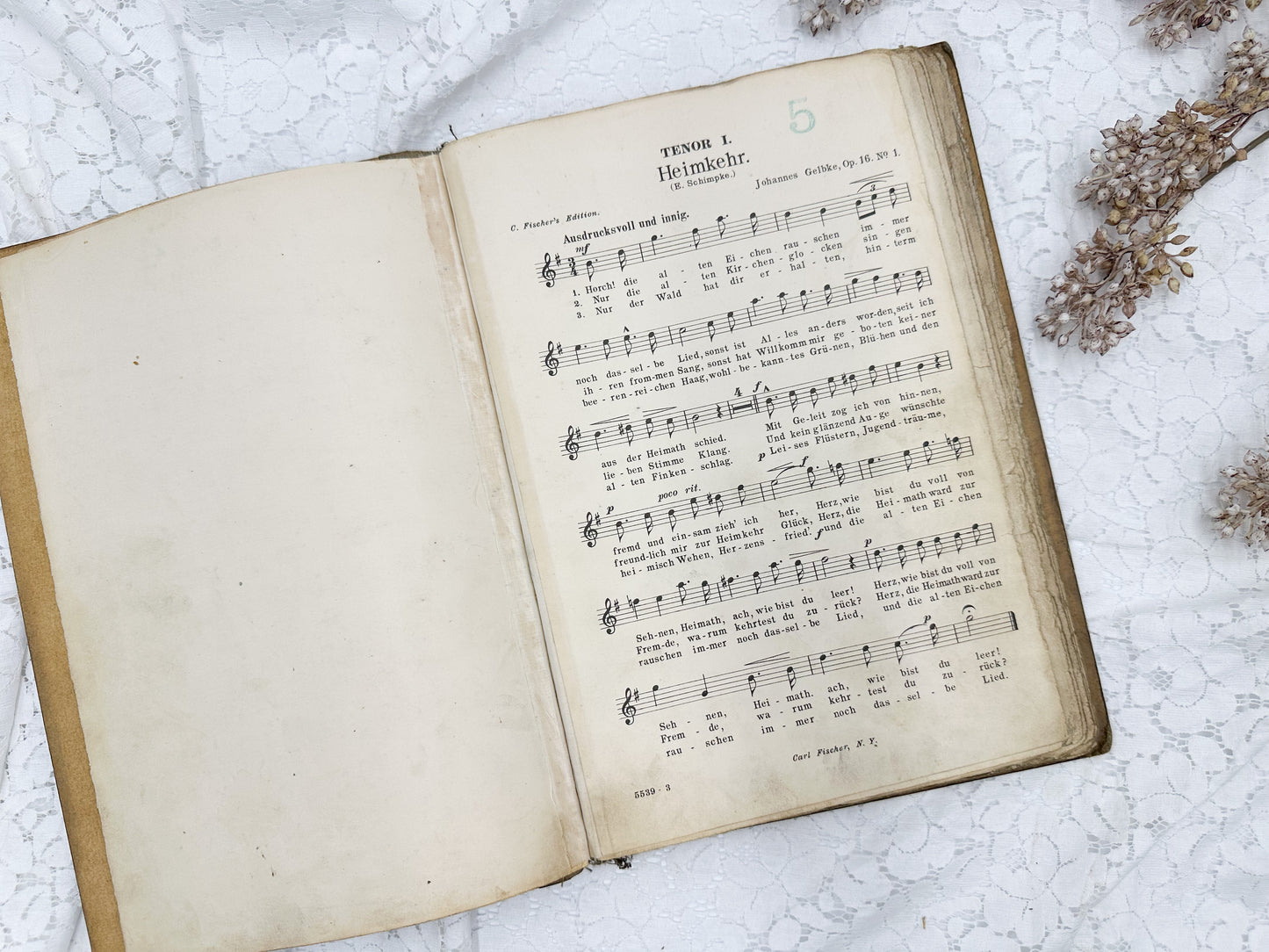 German Vintage Chorus Book with German Music