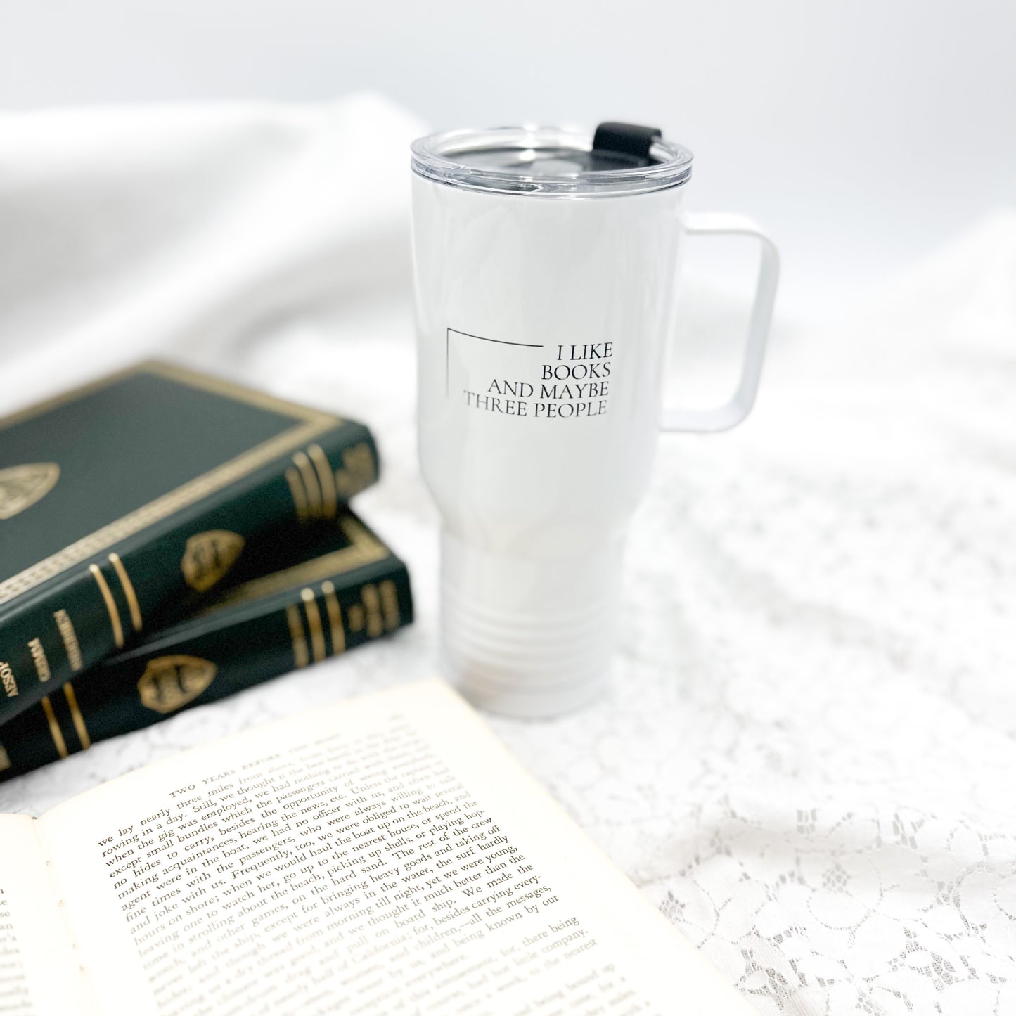 I like Books and Maybe Three People Mug