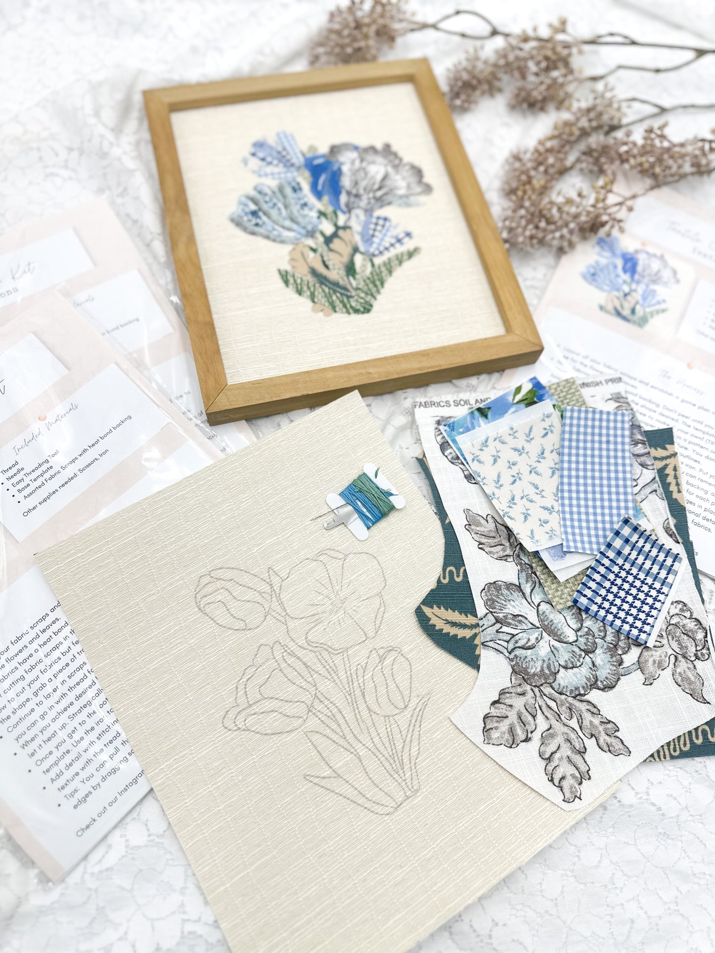 Textile Collage Kit- Floral