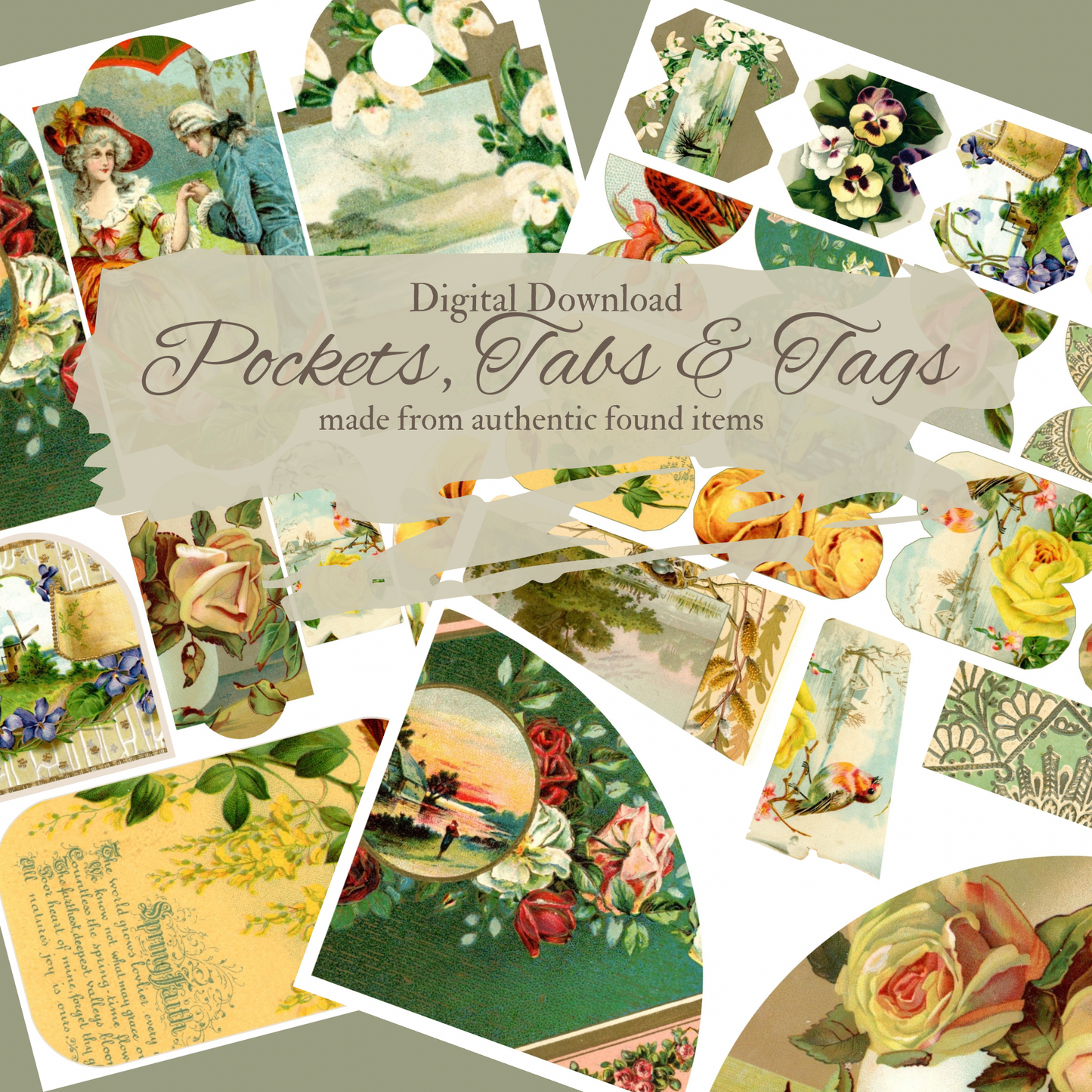 Vintage Postcards Two- Digital Download