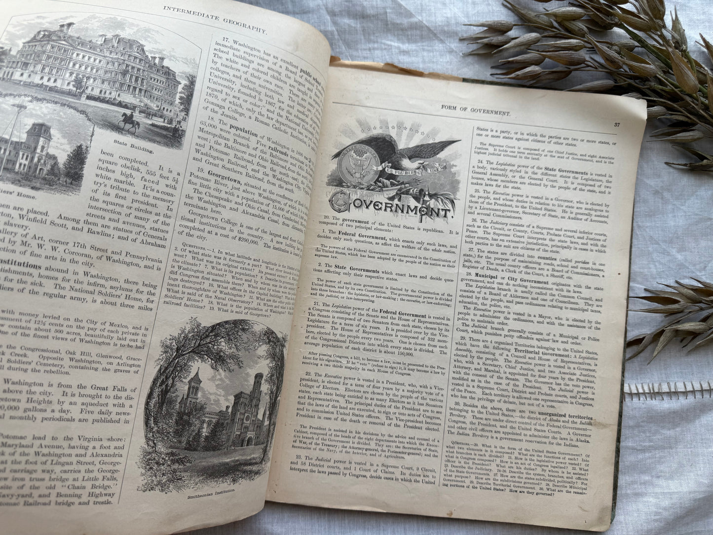 Vintage Geography Textbook