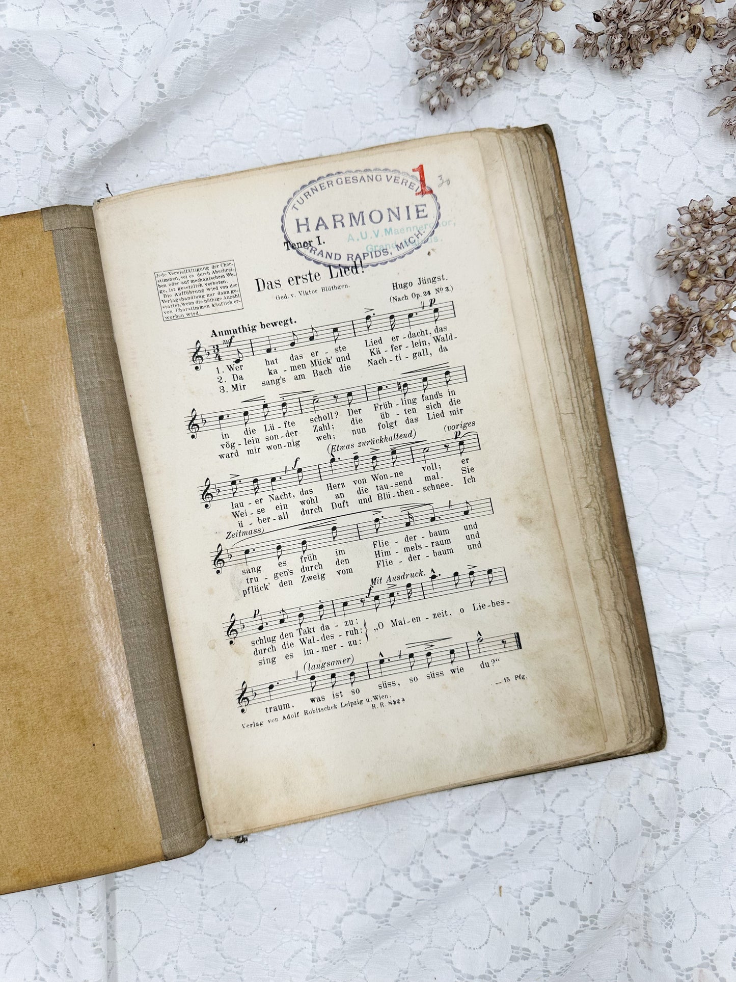 German Vintage Chorus Book with German Music