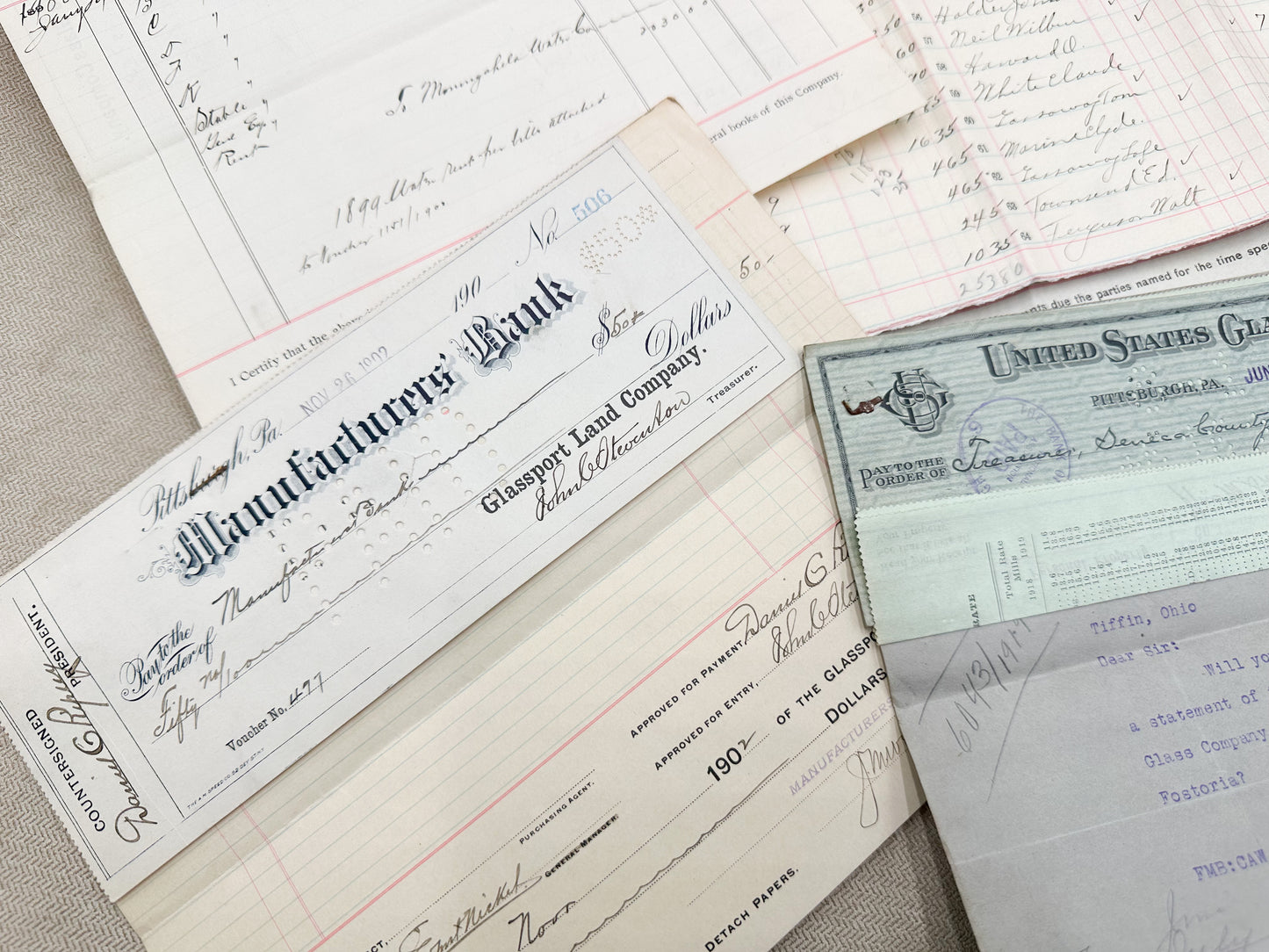 Vintage Ledgers and Papers