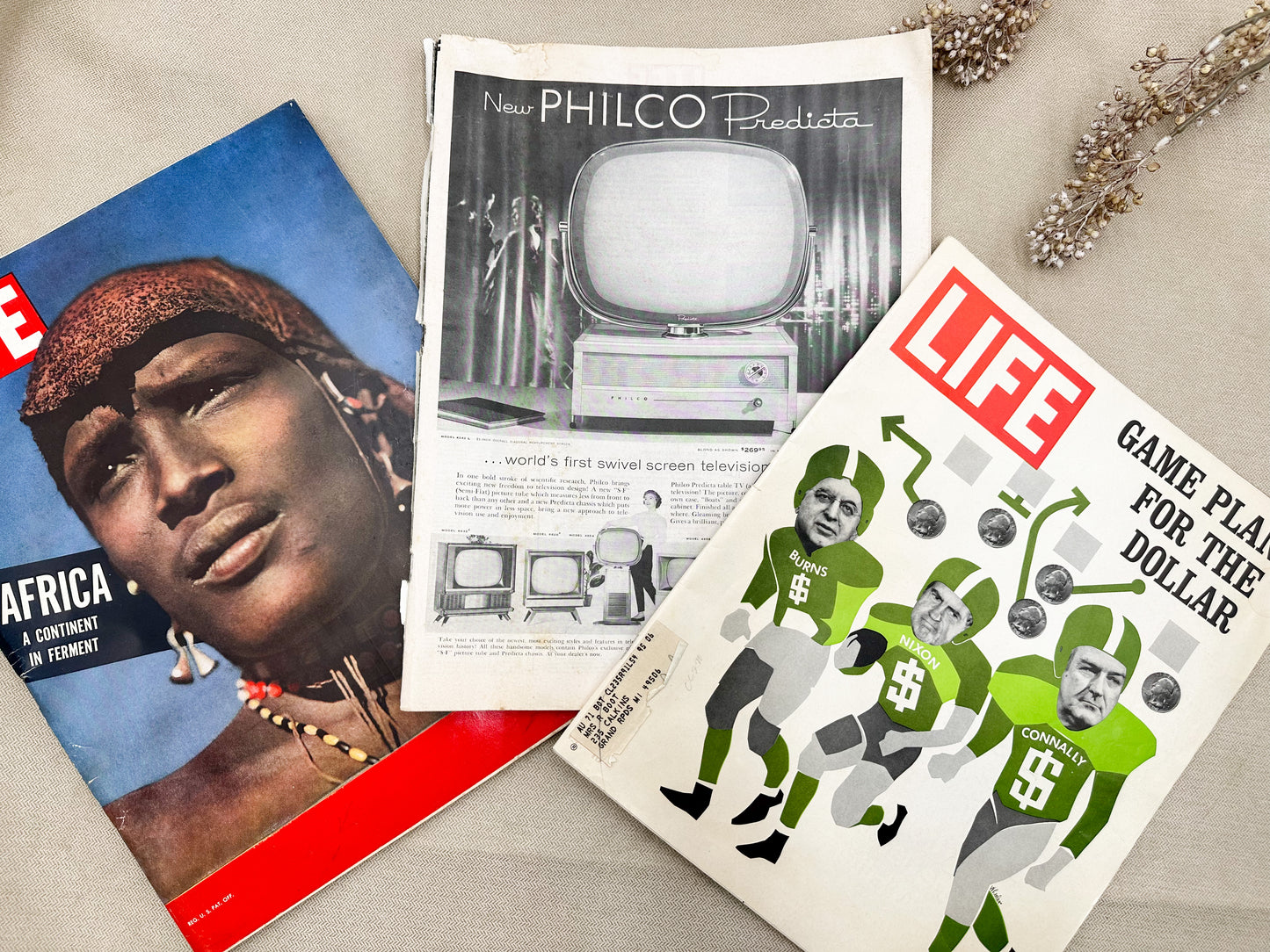 Set of Three Life Magazines