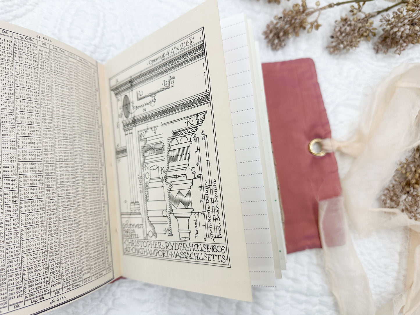Handmade Journal with Vintage Linen