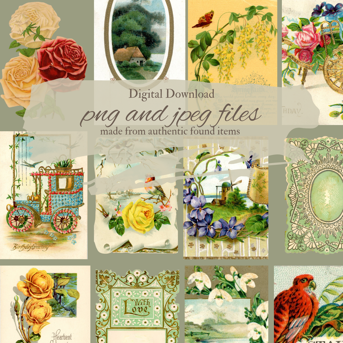 Vintage Postcards Two- Digital Download