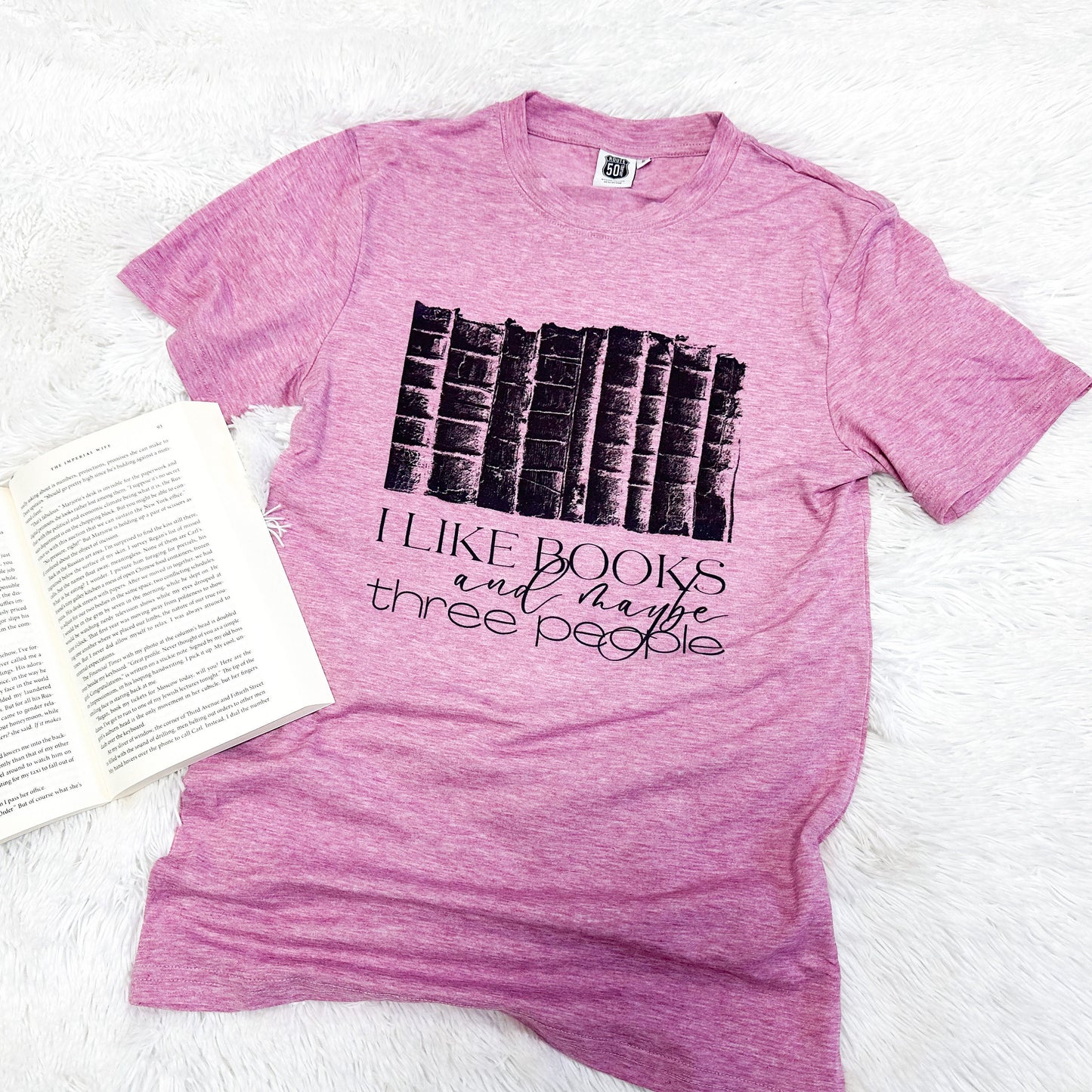 I Like Books Heathered Tee, Book Related Shirt, Book Lover Gift