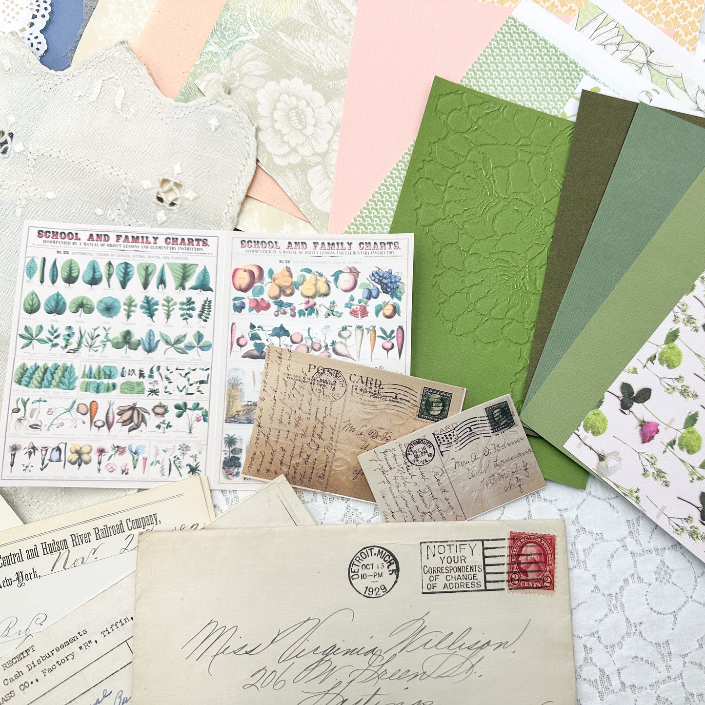 Color Coordinated Box of Journal & Crafting Items