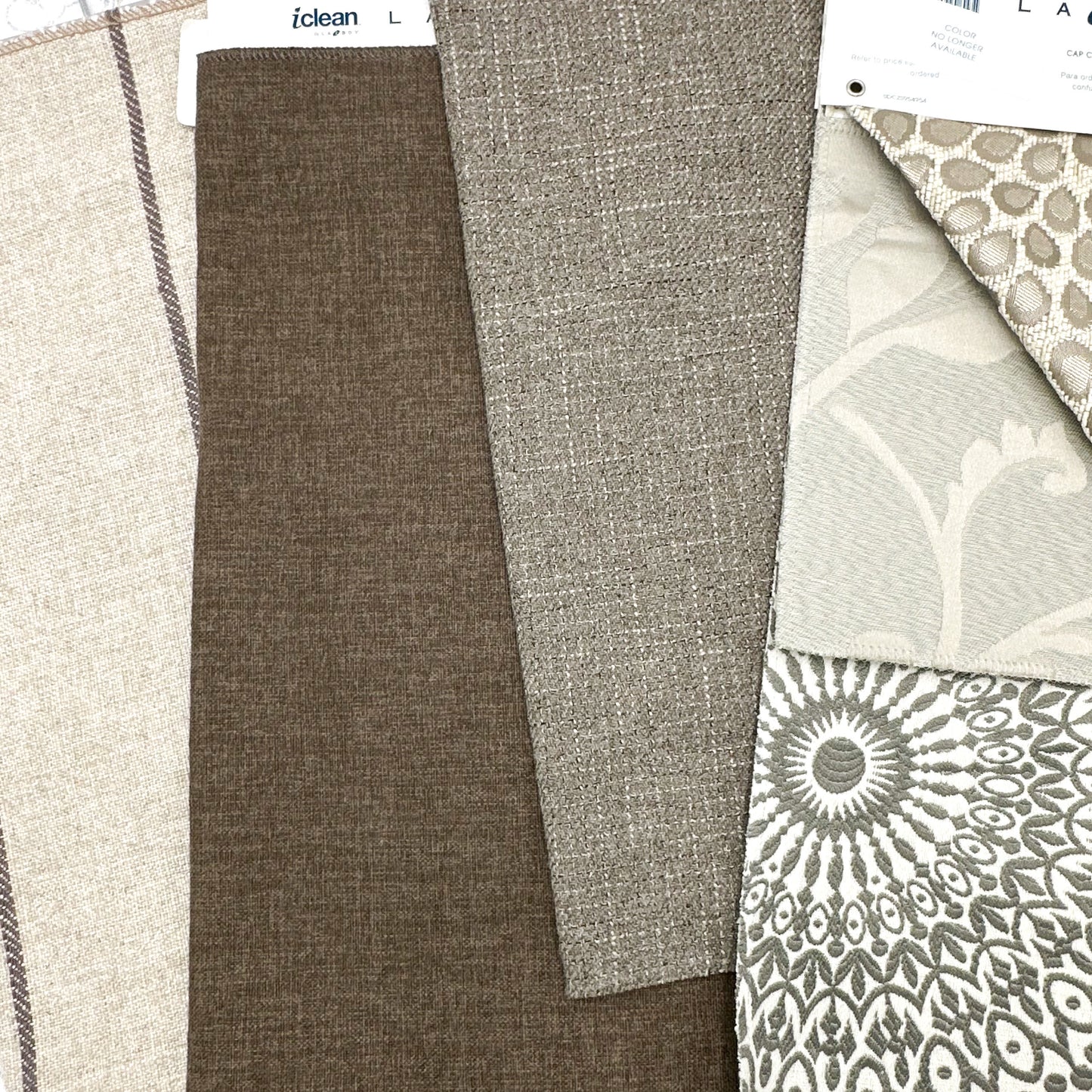 Upholstery Fabric Samples with Hangers (set of 4)
