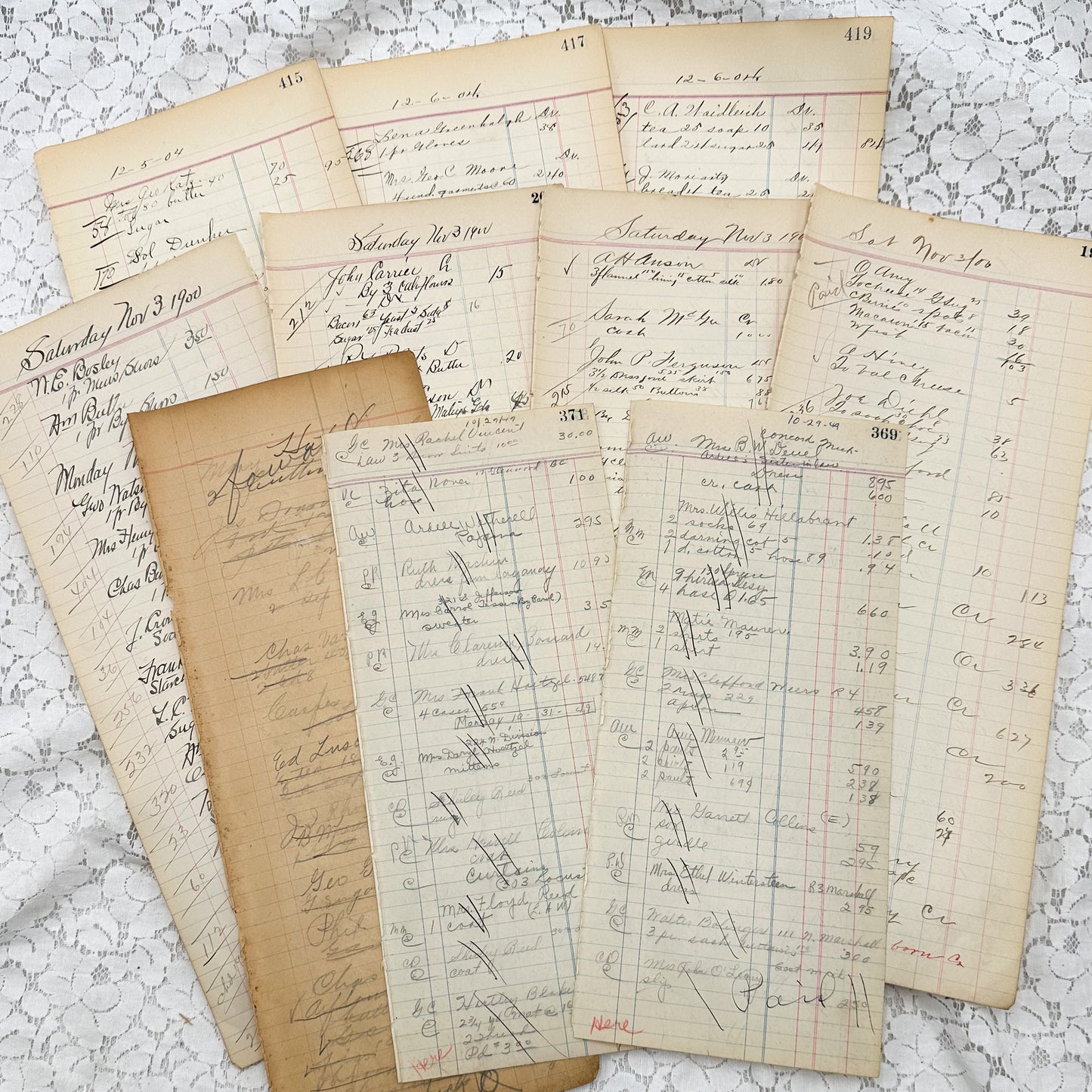 Vintage Ledger Page Packs