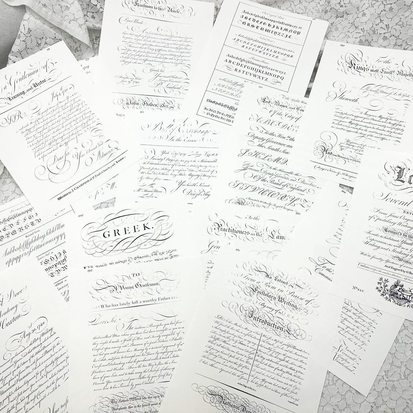 Calligraphy Writing- Digital Download Set of 15