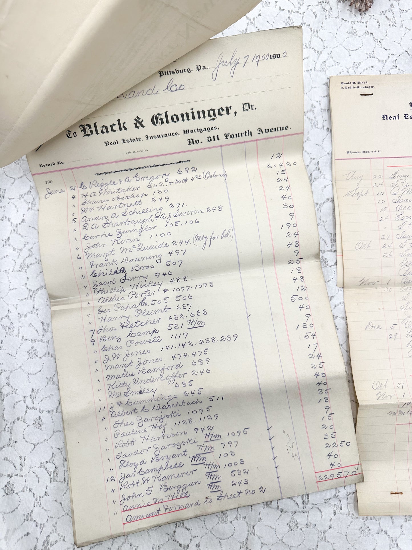 Vintage Ledger and Papers (Set of 17 Papers)