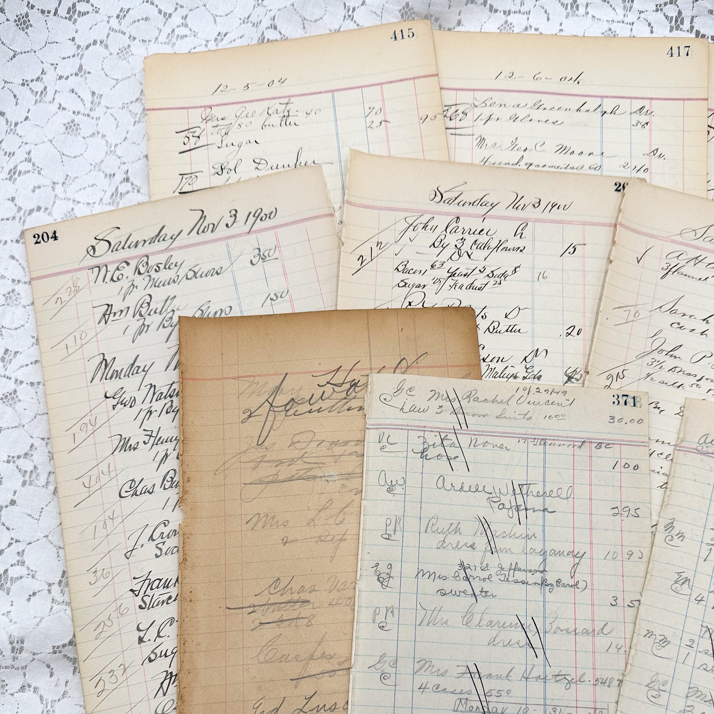 Vintage Ledger Page Packs