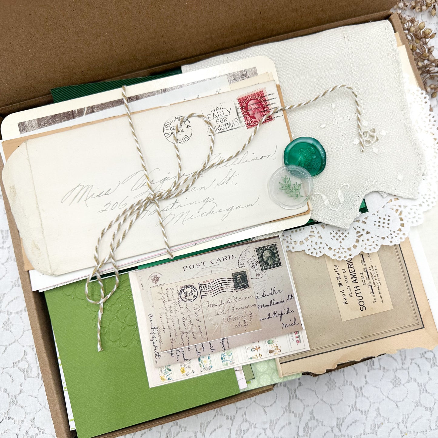 Color Coordinated Box of Journal & Crafting Items