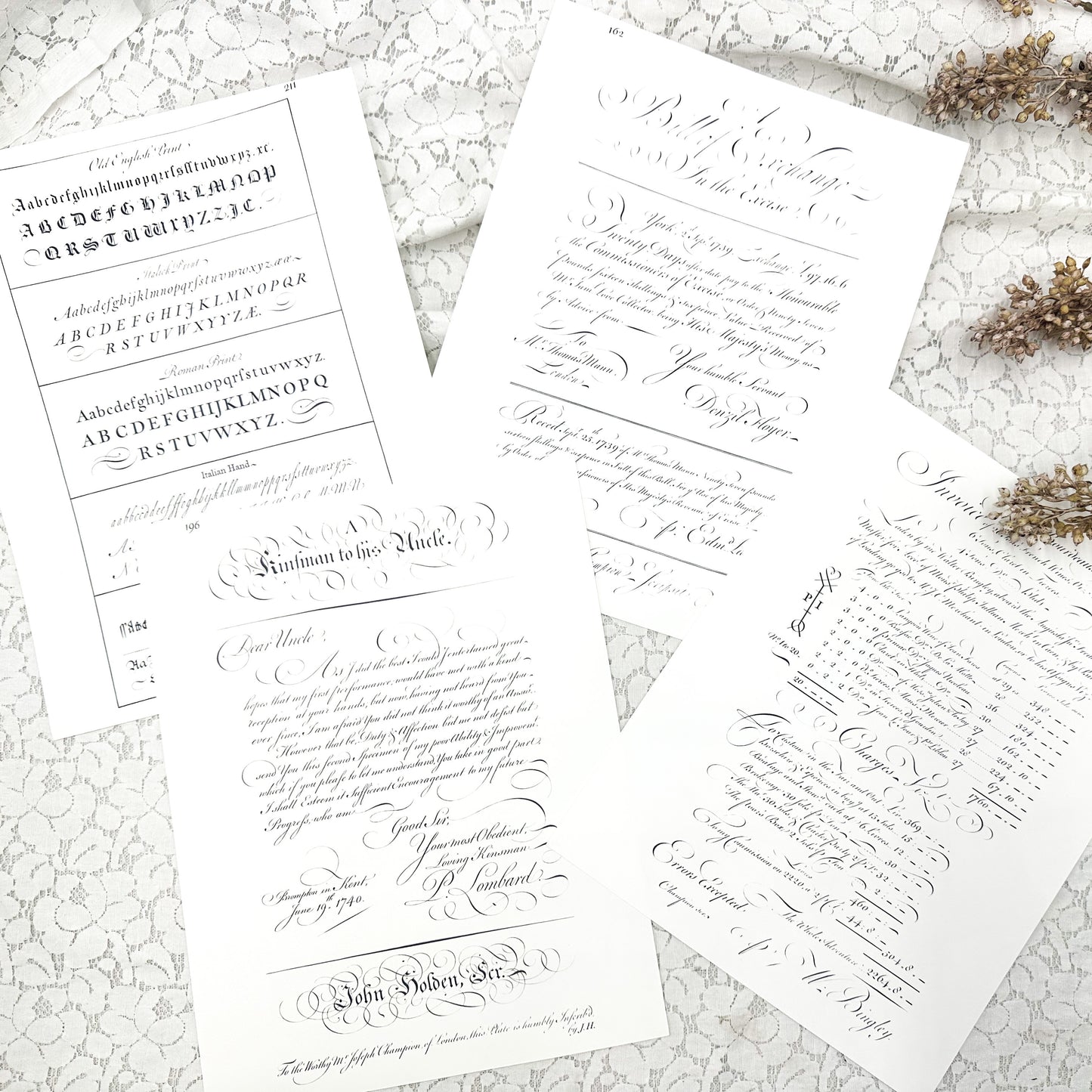 Calligraphy Writing- Digital Download Set of 15