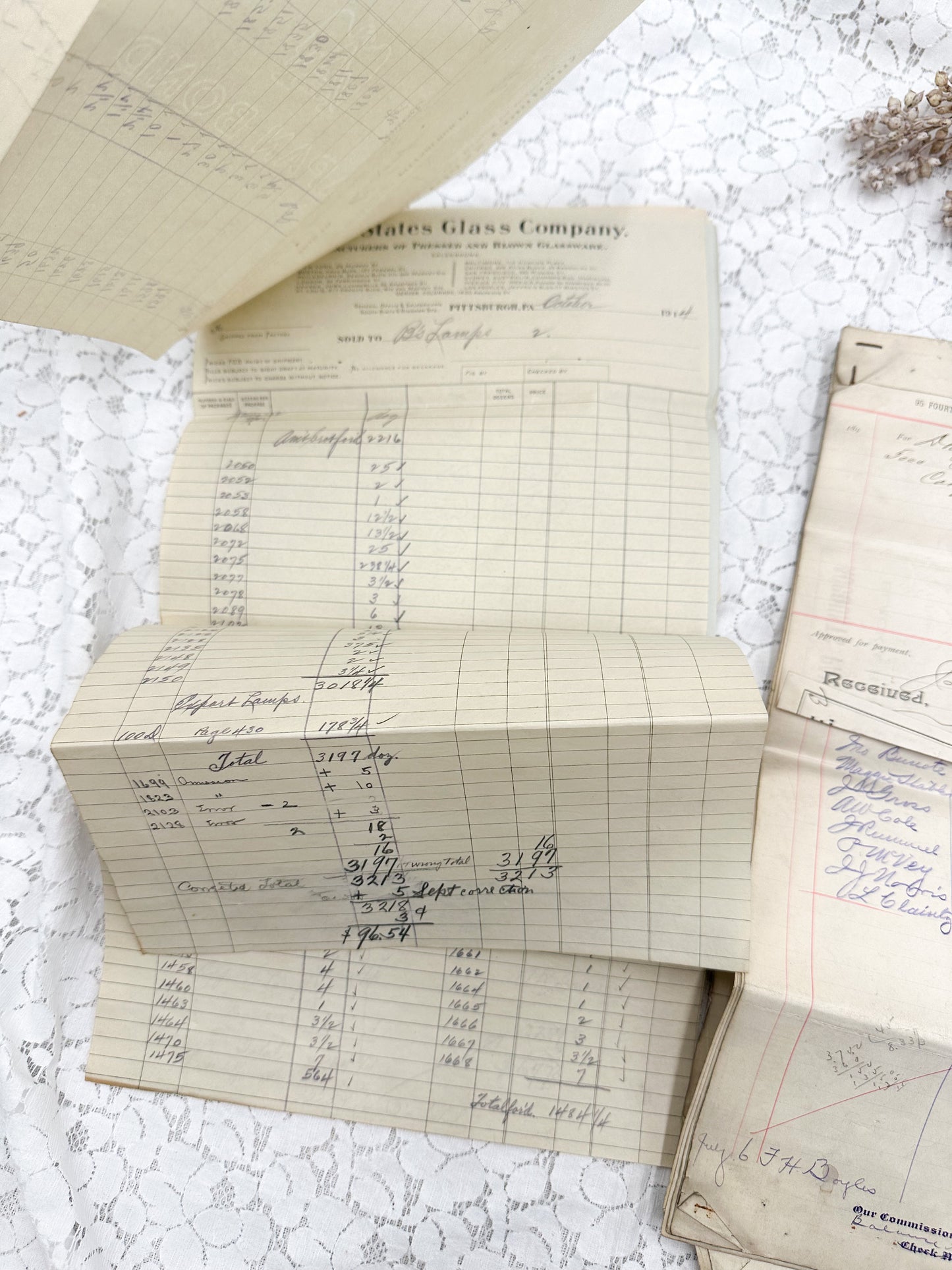 Vintage Ledgers and Papers (Set of 15 Papers)