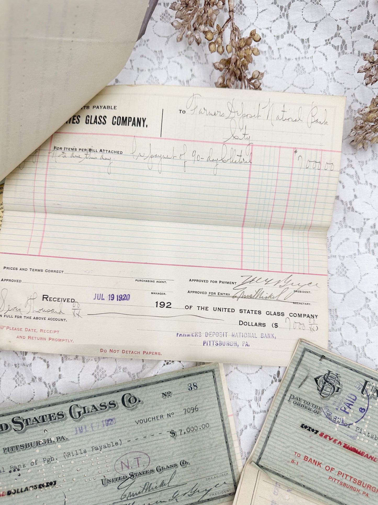Glass Company Checks (Set of 5)