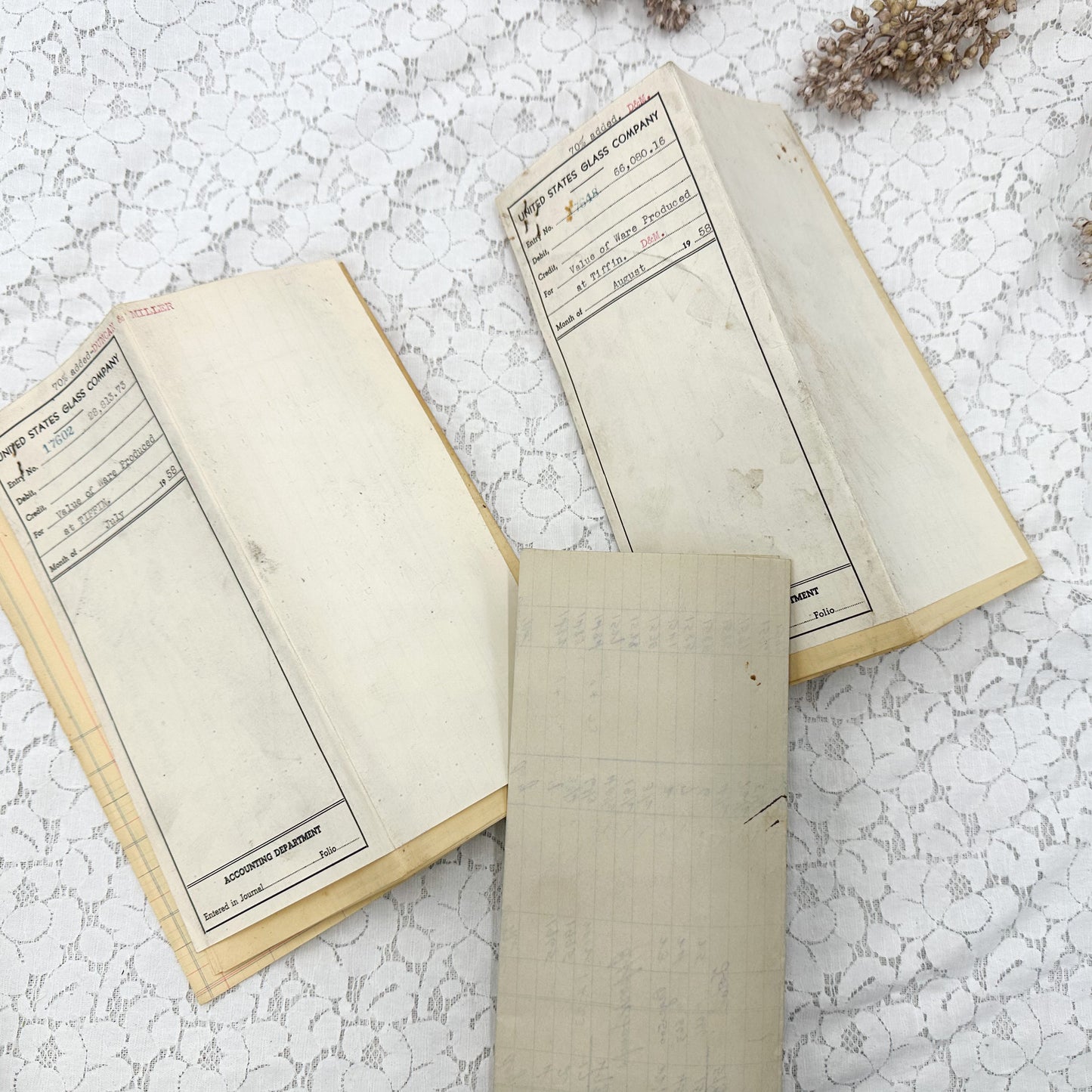 Vintage Ledgers & Papers (Set of 13)