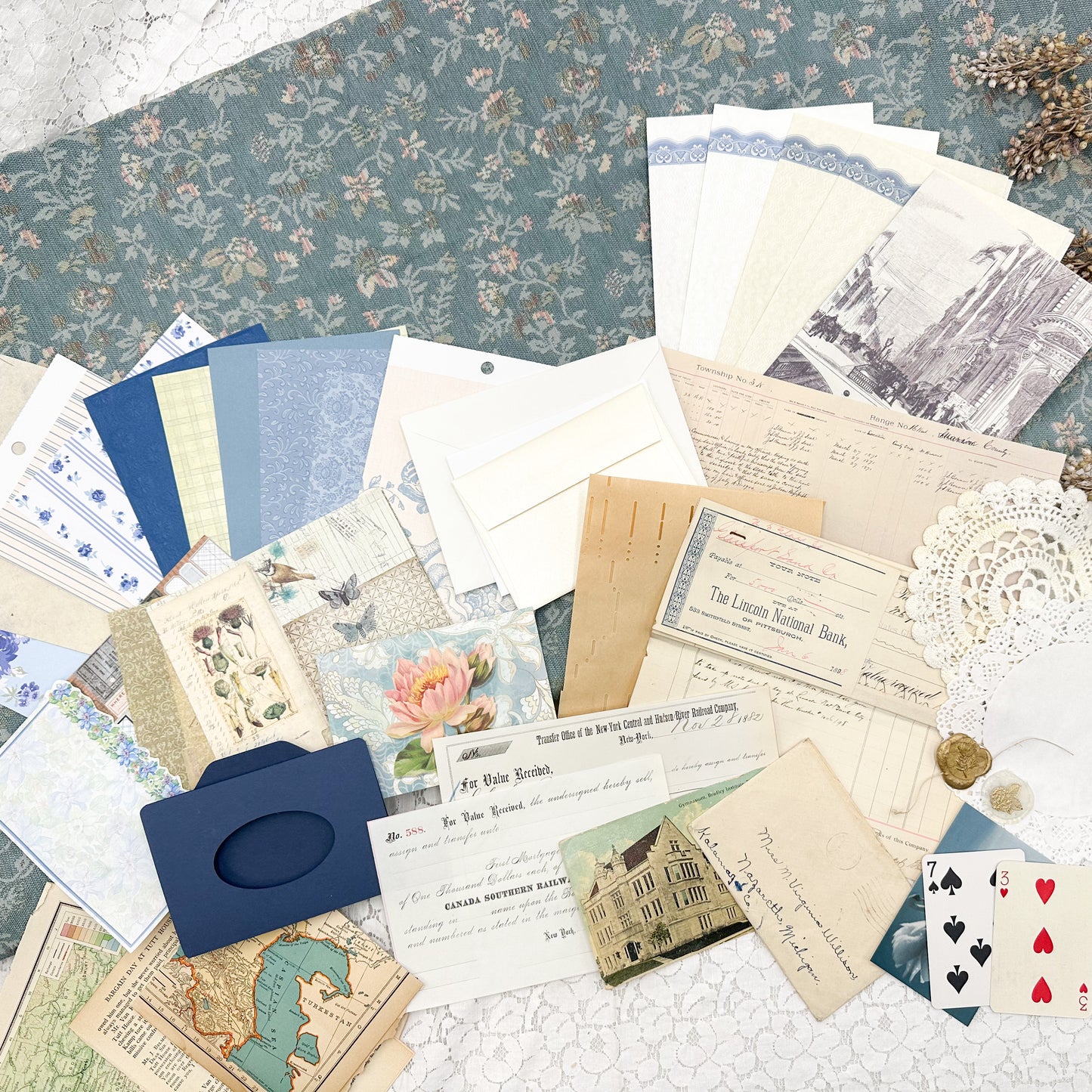 Color Coordinated Box of Journal & Crafting Items