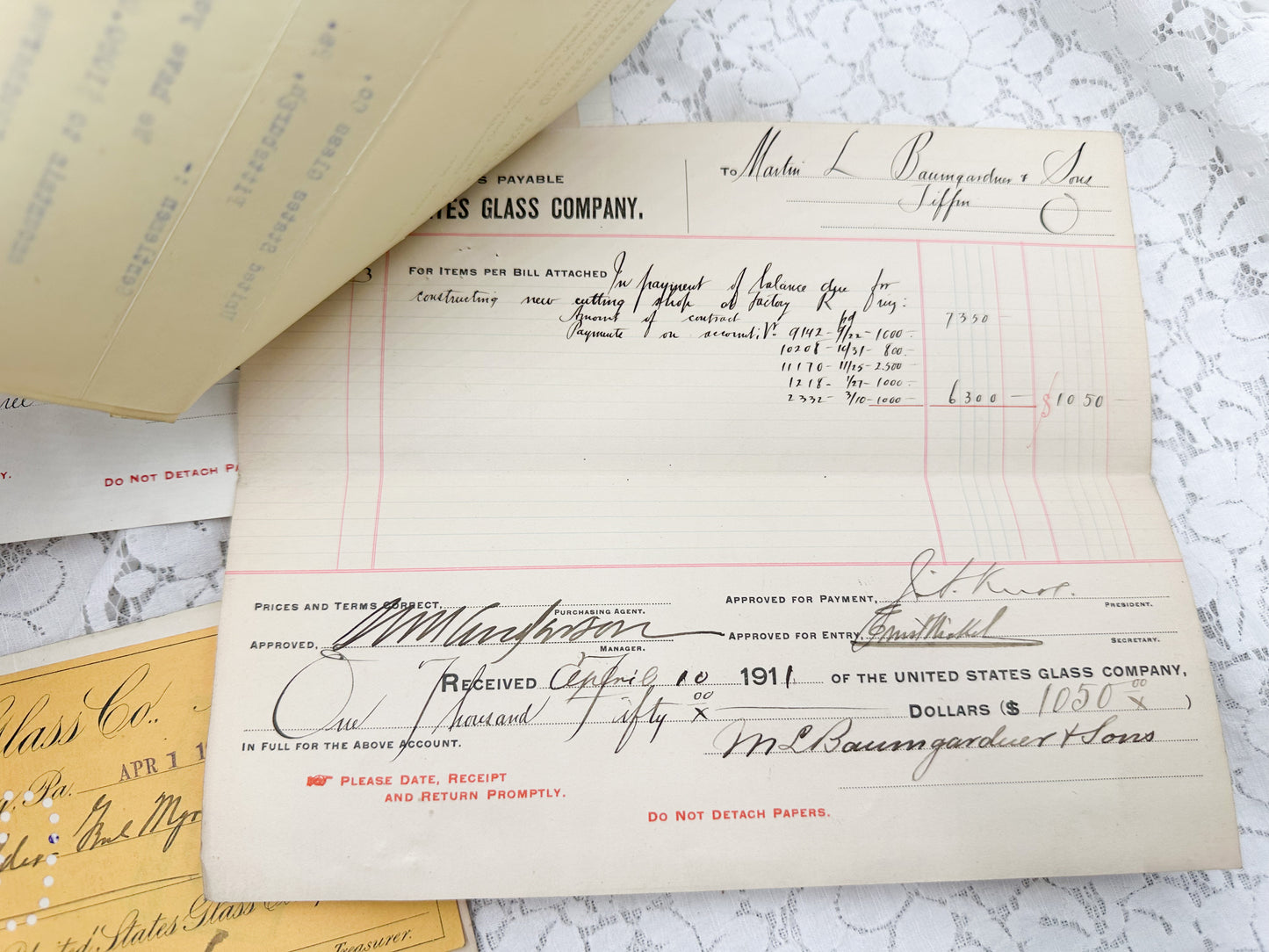 Glass Company Checks (Set of 5)